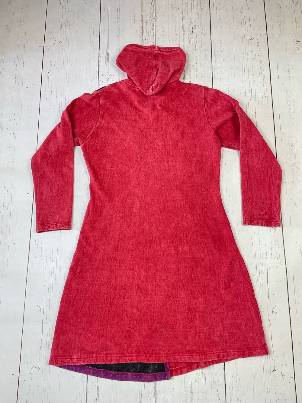 Rising International Patchwork Embroidered Long Zip Up Hoodie *Made in Nepal - Picture 15 of 16